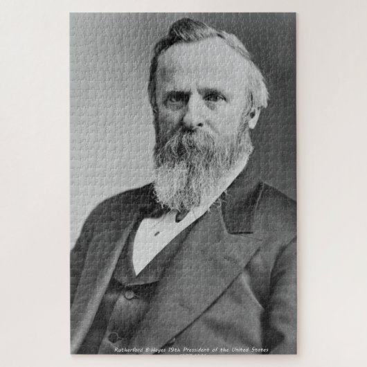 Rutherford B. Hayes 19e President van Amerika. Legpuzzel (Verticaal)
