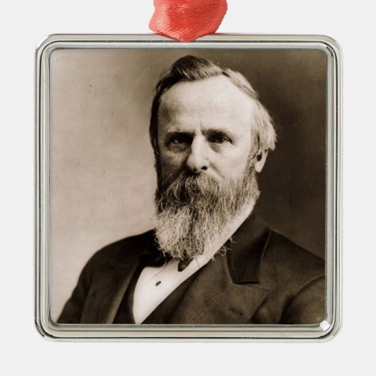 Rutherford B. Hayes 19th President Metalen Ornament (Voorkant)