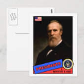 Rutherford B. Hayes Baseball Card Briefkaart (Voorkant / Achterkant)