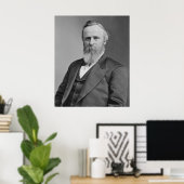 Rutherford B. Hayes Portrait van Mathew Brady Poster (Thuiskantoor)