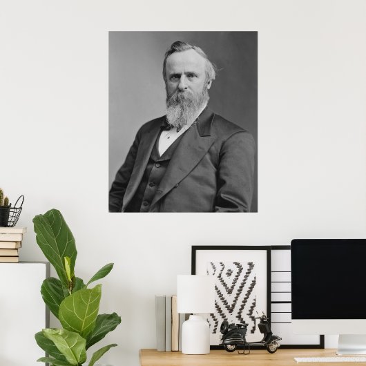 Rutherford B. Hayes Portrait van Mathew Brady Poster (Thuiskantoor)