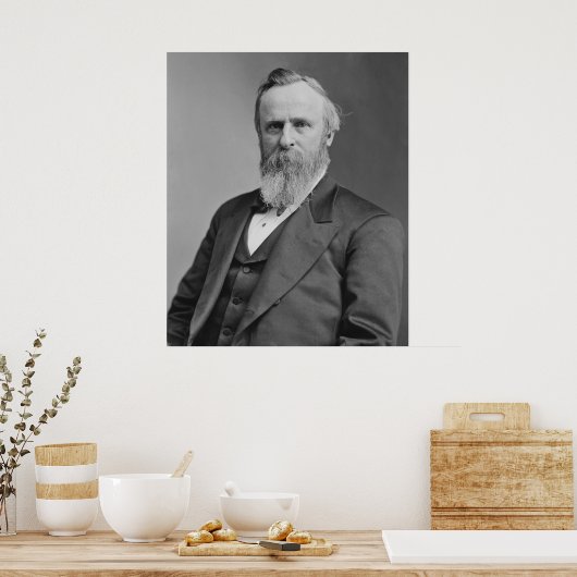Rutherford B. Hayes Portrait van Mathew Brady Poster (Keuken)
