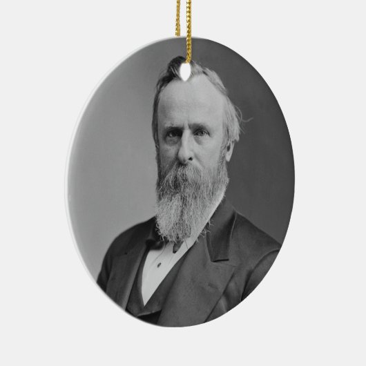 Rutherford B. Hayes Portret van Mathew Brady Keramisch Ornament (Rechts)