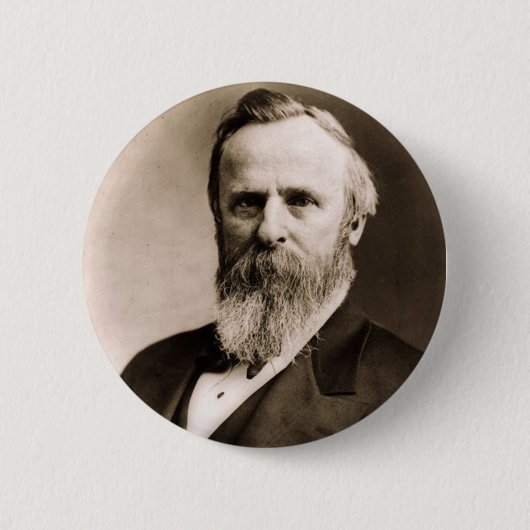 Rutherford B. Hayes Ronde Button 5,7 Cm (Voorkant)