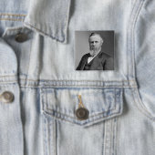 Rutherford B. Hayes Vierkante Button 5,1 Cm (In situ)