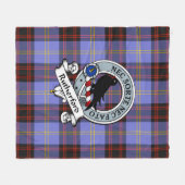 Rutherford Clan Badge Tartan Pset Fleece Deken (Voorkant (Horizontaal))