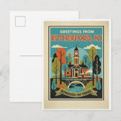 Rutherford NJ Borough of Trees Retro  Briefkaart (Voorkant / Achterkant)