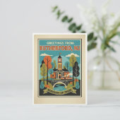 Rutherford NJ Borough of Trees Retro  Briefkaart (Staand voorkant)