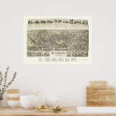 Rutherford, NJ Panoramic Map - 1904 Poster (Keuken)