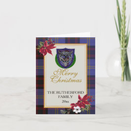 Rutherford Schotse Clan Tartan & Crest Kaart