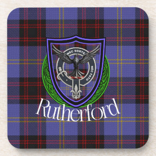 Rutherford Schotse Clan Tartan & Wapen Bier Onderzetter