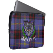 Rutherford Scottish Clan Tartan and Crest Laptop Sleeve (Voorkant Rechts)