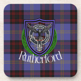 Rutherford Scottish Clan Tartan & Crest Bier Onderzetter