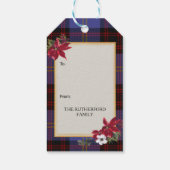 Rutherford Scottish Clan Tartan & Crest Cadeaulabel (Achterkant)
