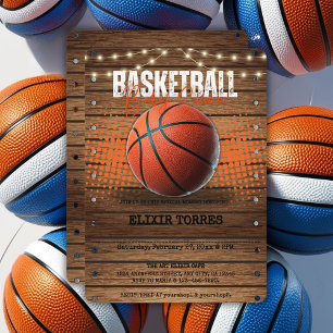 Rutherford Sinaasappel Basketbal Baby Shower Kaart