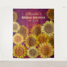 Rutherfordige zonnebloemkunst paarse bruidsdouche-