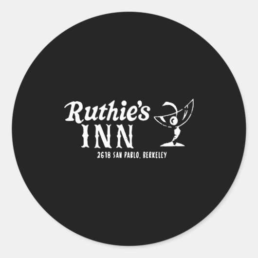 Ruthies Inn Berkeley California Ronde Sticker (Voorkant)