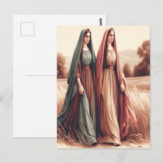 Ruth's liefde en loyaliteit tijdens de reis briefkaart (Voorkant / Achterkant)