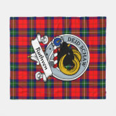 Ruthven Clan Badge Tartan Pset Fleece Deken (Voorkant (Horizontaal))
