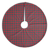 Ruthven tartan red green blue plaid fleece kerstboom rok (Voorkant)