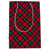 Ruthven tartan red green blue plaid medium cadeauzakje (Voorkant)
