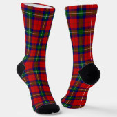 Ruthven tartan rode groene blauwe geruite sokken (Gebogen)