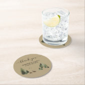 Rutic Forest Wedding Paper Onderzetter Doe en Buck (Insitu)