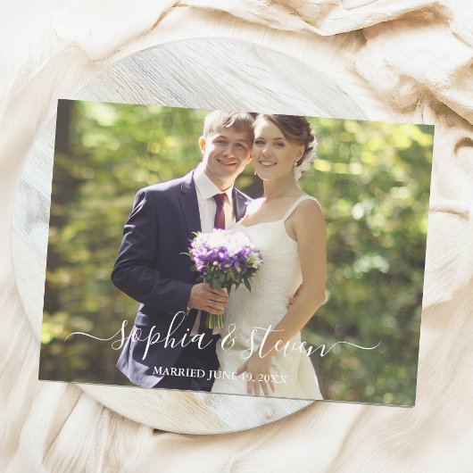 Rutic Wedding with Orange Flowers Bedankkaart