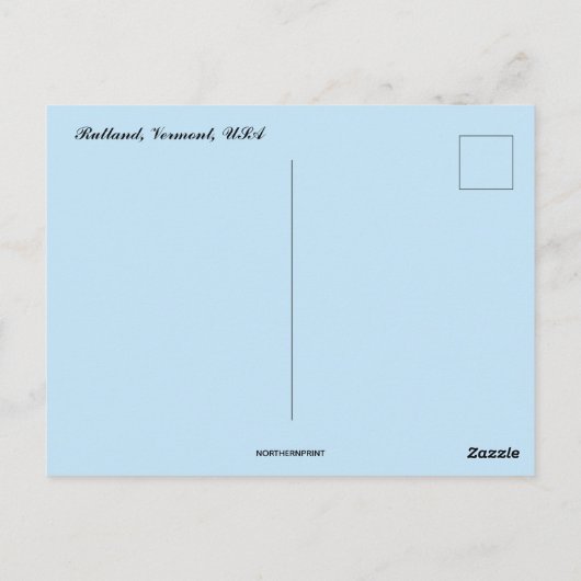 Rutland Vermont Briefkaart (Achterkant)