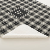 Rutstic Black Pset Pattern met Monogram Sherpa Deken (3/4)