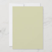 Rutstische botanische aquarel bladeren bruiloft kaart (Achterkant)