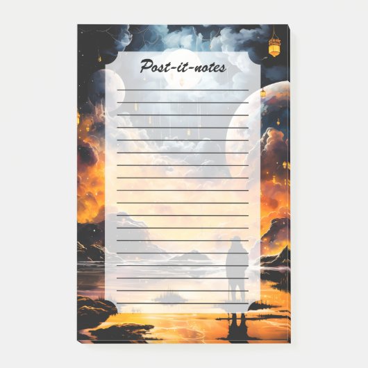 Ruumtereiziger Kosmische Horizon Reis Post-it® Notes (Voorkant)