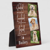 Ruw Aandenken Herdenking Overleden Huisdier Hond P Fotoplaat (Zijkant)