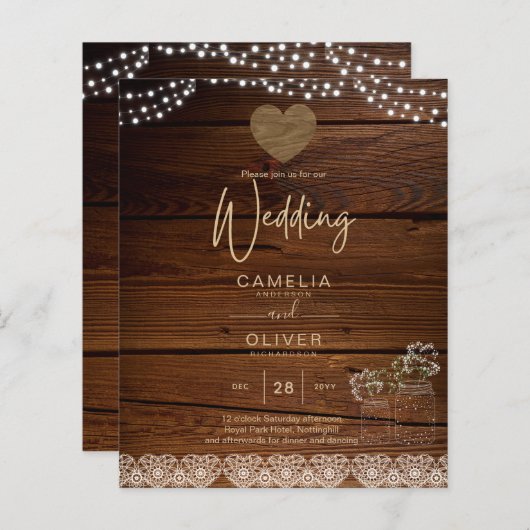 Ruw aarden Mussenpot Lichten Kant Gipsbloem TROUWE (Voorkant / Achterkant)