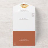 Ruw Aards Bloemrijk Botanisch Pomphuwelijk All In One Uitnodiging (Buitenkant)