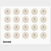 Ruw achterkant honingbijen ronde sticker (Vel)