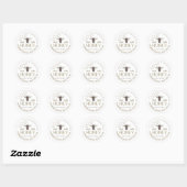 Ruw achterkant honingbijen ronde sticker (Vel)
