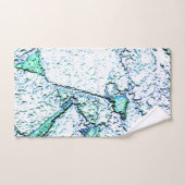 Ruw als steen, in een mengsel van cyaan en munt bad handdoek (Handdoek)