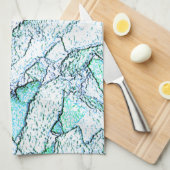 Ruw als steen, in een mengsel van cyaan en munt theedoek (Quarter Fold)