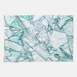 Ruw als steen, in een mengsel van cyaan en munt theedoek