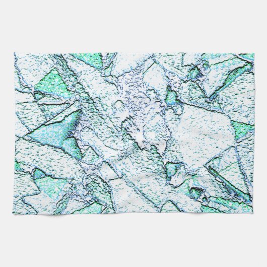 Ruw als steen, in een mengsel van cyaan en munt theedoek (Horizontaal)