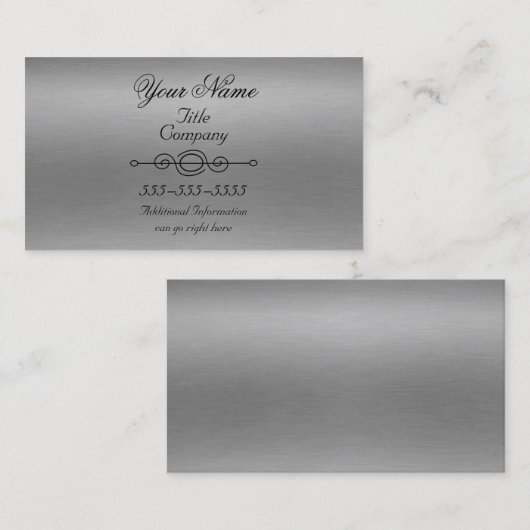 Ruw aluminium print Visitekaartjes (Voorkant / Achterkant)