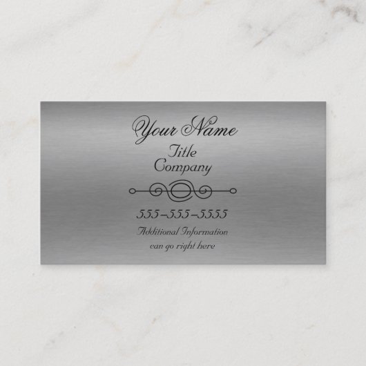 Ruw aluminium print Visitekaartjes (Voorkant)