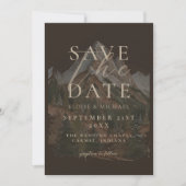 Ruw Aquarel Berg Foto Bruiloft Save The Date (Voorkant)