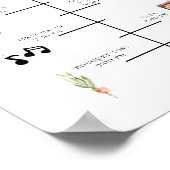 Ruw aquarel trouwprogramma poster (Hoek)