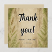 Ruw bast- en mosbos bedankkaart (Voorkant / Achterkant)