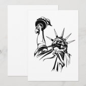 ruw beeld van vrijheid gezichtsmasker kaart (Voorkant / Achterkant)