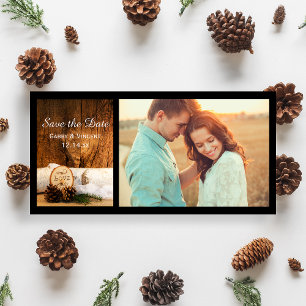 Ruw berkenboom schuur hout trouwdag reserveer de d save the date