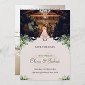 Ruw Binnen Trouwen Bewaar de Datum Kaart (Voorkant / Achterkant)