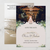 Ruw binnenbruiloft Save the Date kaart (Voorkant / Achterkant)